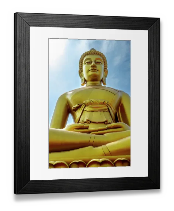 Framed Print : Largest golden Buddha, Wat Paknam Bhasicharoen in Bangkok, Thailand. Temple established in 1600's. Buddha finished in 2021 Framed Print : Largest golden Buddha, Wat Paknam Bhasicharoen in Bangkok, Thailand. Temple established in 1600's. Buddha finished in 2021
