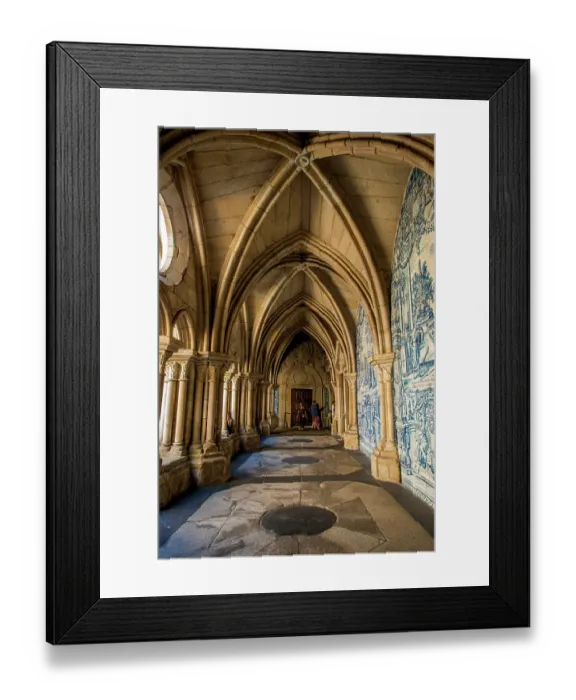 Framed Print : Courtyard area of the Porto Cathedral, Porto, Portugal. (Editorial Use Only)