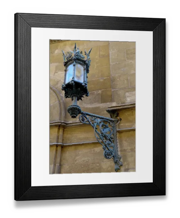 Framed Print : Vienna, Austria. Beautiful iron ornate lamp