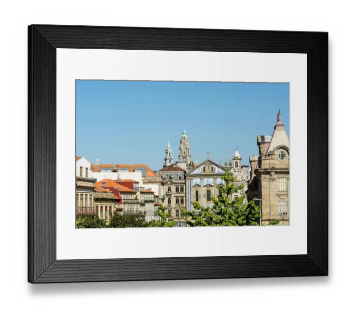 Framed Print : Rooftops and Iglesia de San Antonio de los Congregados, Porto, Portugal Framed Print : Rooftops and Iglesia de San Antonio de los Congregados, Porto, Portugal