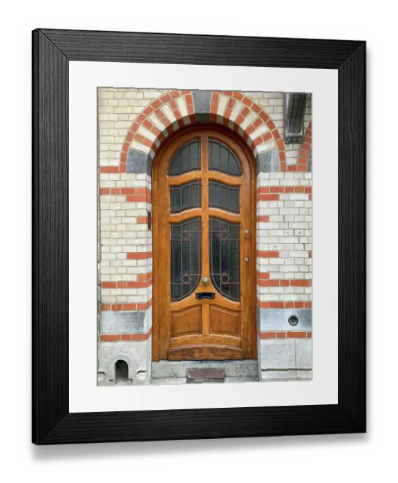Framed Print : Brussels, Belgium. Art Nouveau architecture that graces the city. (Editorial Use Only)