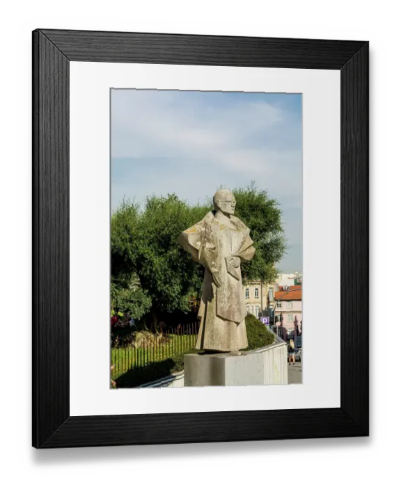 Framed Print : Antonio Ferreira Gomes Statue, Porto, Portugal. (Editorial Use Only)