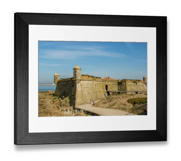 Framed Print : Fort of Sao Francisco Xavier or Castelo do Queijo on Douro River, Porto, Portugal. (Editorial Use Only)