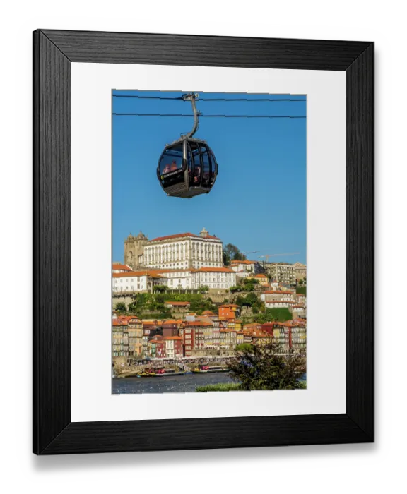 Framed Print : Gaia Cable Car, Gaia district, Porto, Portugal. (Editorial Use Only)