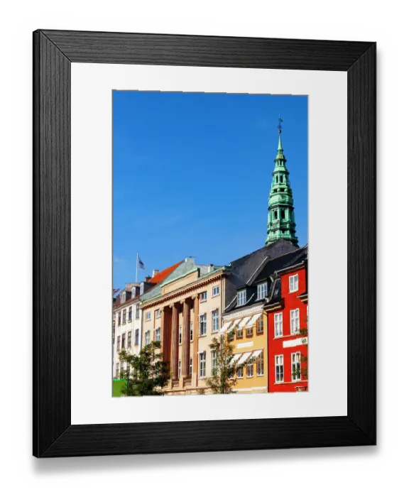 Framed Print : St. Nicholas steeple, Copenhagen, Denmark