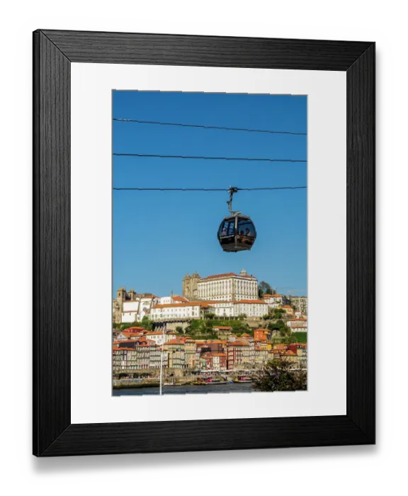 Framed Print : Gaia Cable Car, Gaia district, Porto, Portugal. (Editorial Use Only)