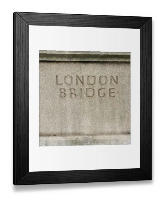 Framed Print : London, England, Great Britain. London Bridge sign Framed Print : London, England, Great Britain. London Bridge sign