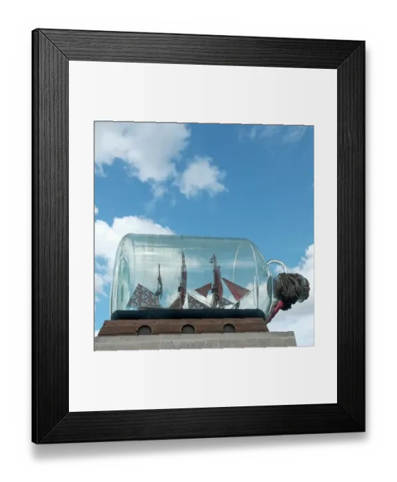 Framed Print : London, England, Great Britain. Very large bottle with ship inside. (Editorial Use Only) Framed Print : London, England, Great Britain. Very large bottle with ship inside. (Editorial Use Only)