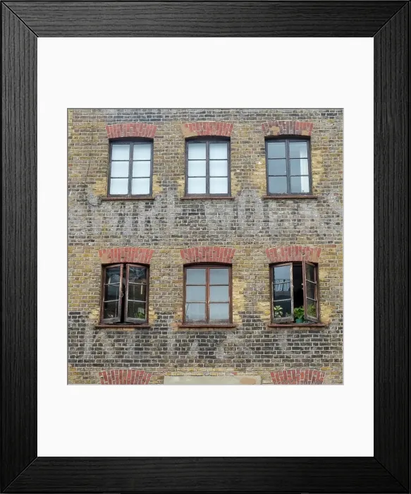 Framed Print : London, England, Great Britain. Ghost writing on old building in Bermondsey district. (Editorial Use Only) Framed Print : London, England, Great Britain. Ghost writing on old building in Bermondsey district. (Editorial Use Only)