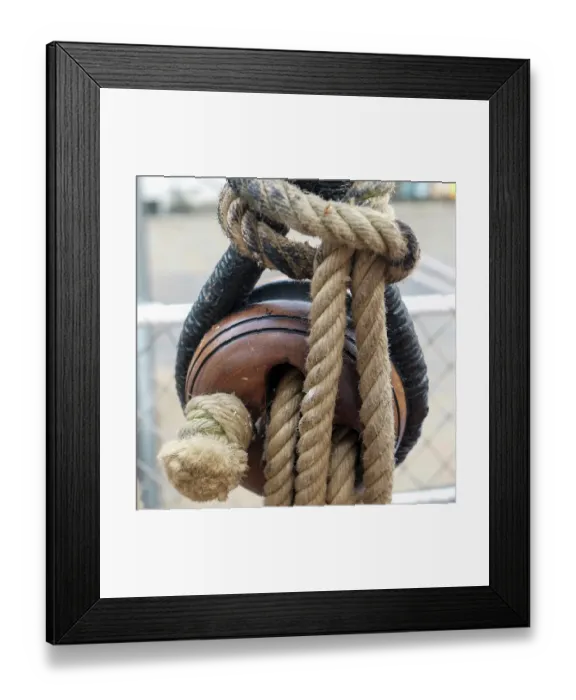 Framed Print : London, England, Great Britain. Tied sailing line