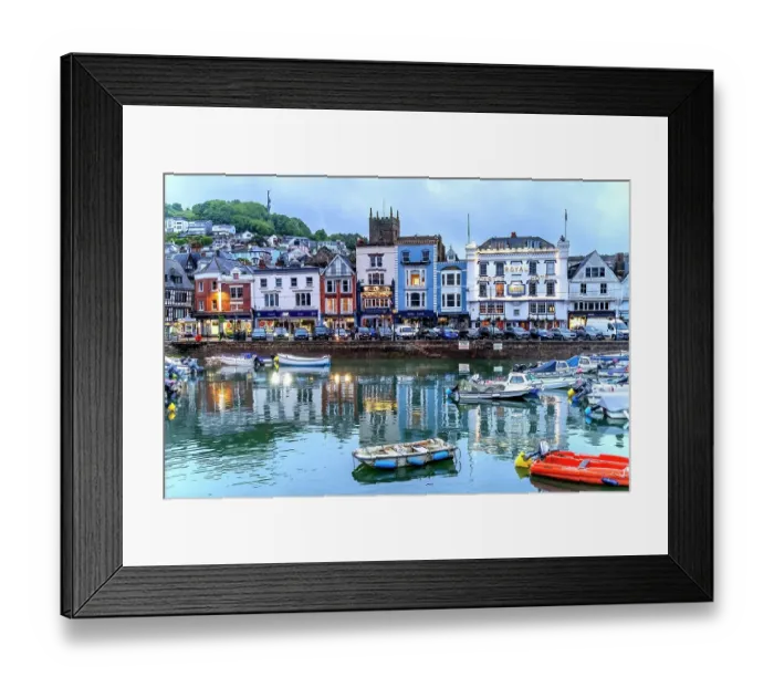 Framed Print : Harbor and marina, Dartmouth, Devon, England. (Editorial Use Only) Framed Print : Harbor and marina, Dartmouth, Devon, England. (Editorial Use Only)