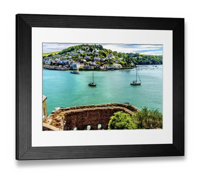 Framed Print : Old Bayard's Cove Fort and harbor, Dartmouth, Kingswear, Devon, England. Fort built in 1500's to protect harbor from enemy ships Framed Print : Old Bayard's Cove Fort and harbor, Dartmouth, Kingswear, Devon, England. Fort built in 1500's to protect harbor from enemy ships