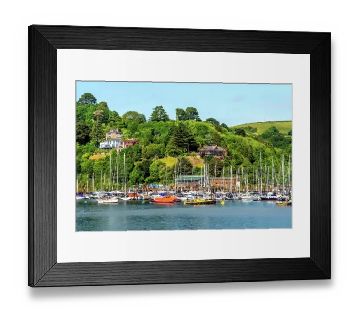 Framed Print : Harbor, Dartmouth, Kingswear, Devon, England