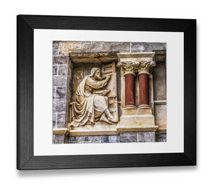 Framed Print : Facade of Guildhall Building, Plymouth, Devon, England. Destroyed by bombs during war. Restored 1959