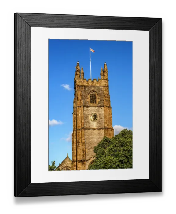 Framed Print : Steeple, St. Andrew's Church, Plymouth, Devon, England. Church originally founded early 1100's. Bombed in World War 2, rebuilt 1957 Framed Print : Steeple, St. Andrew's Church, Plymouth, Devon, England. Church originally founded early 1100's. Bombed in World War 2, rebuilt 1957