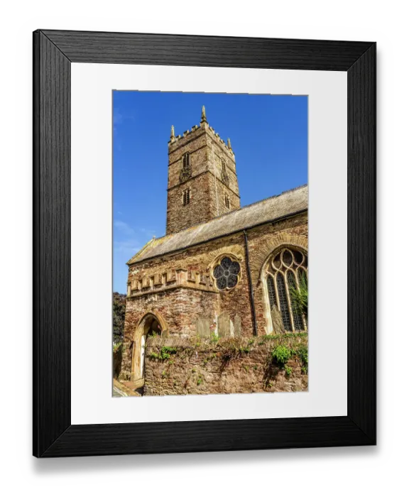 Framed Print : St. Saviour's Church and graveyard, Dartmouth, Devon, England. Church originally founded in 1372 Framed Print : St. Saviour's Church and graveyard, Dartmouth, Devon, England. Church originally founded in 1372