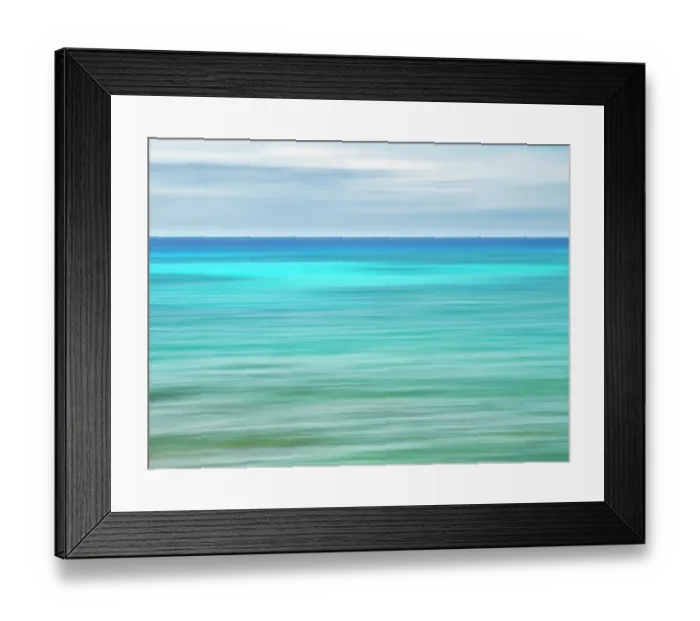 Framed Print : Blurred abstract of blue and green sea and sky Framed Print : Blurred abstract of blue and green sea and sky