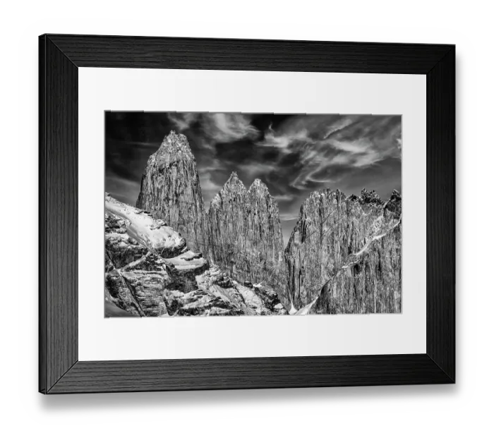Framed Print : Torres del Paine Spires, Chile Framed Print : Torres del Paine Spires, Chile