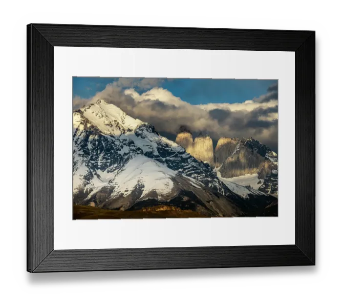 Framed Print : Torres del Paine and clouds, Chile Framed Print : Torres del Paine and clouds, Chile