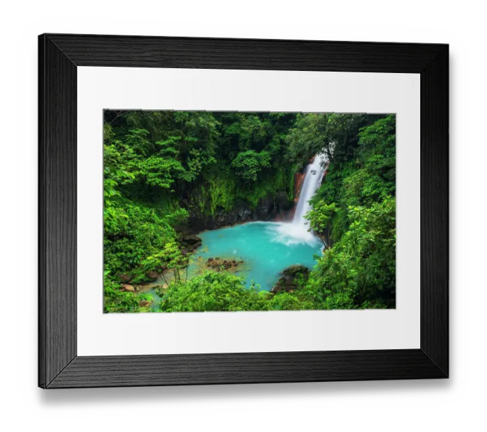 Framed Print : Rio Celeste Waterfall, Tenorio Volcano National Park, Guanacaste Province, Costa Rica