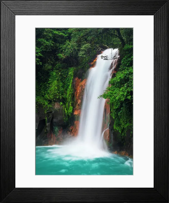 Framed Print : Rio Celeste Waterfall, Tenorio Volcano National Park, Guanacaste Province, Costa Rica