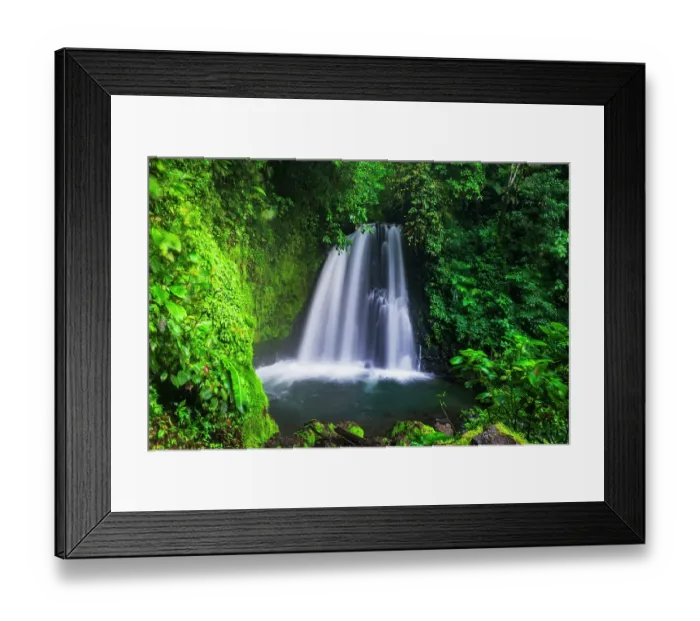 Framed Print : Danta waterfall, Arenal Volcano National Park, Alajuela Province, Costa Rica