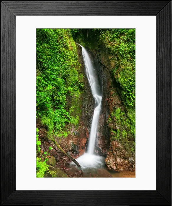 Framed Print : Waterfall at Mistico Hanging Bridges, Alajuela Province, Costa Rica Framed Print : Waterfall at Mistico Hanging Bridges, Alajuela Province, Costa Rica