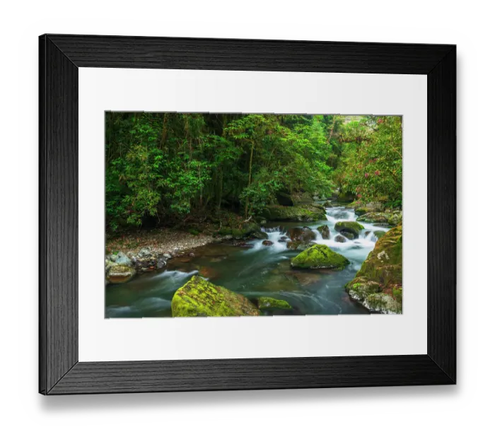 Framed Print : Savegre River in San Gerardo de Dota, San Jose Province, Costa Rica