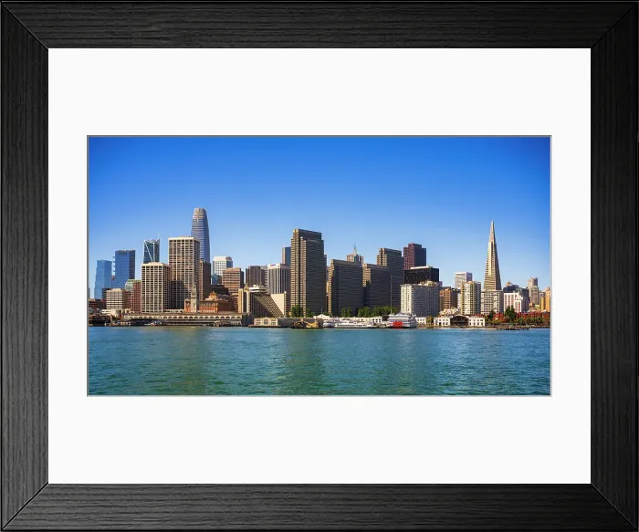Framed Print : Downtown San Francisco from the San Francisco Bay, California, USA