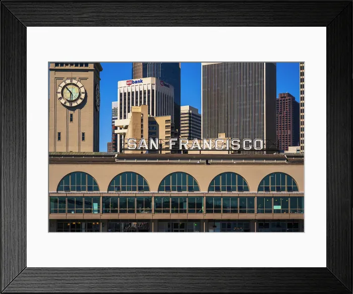 Framed Print : Downtown San Francisco from the San Francisco Bay, California, USA