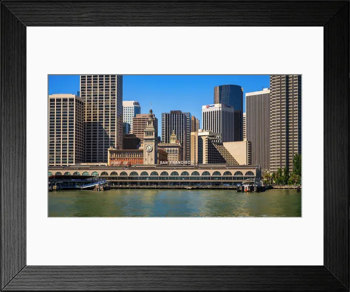 Framed Print : Port of San Francisco from the San Francisco Bay, California, USA Framed Print : Port of San Francisco from the San Francisco Bay, California, USA