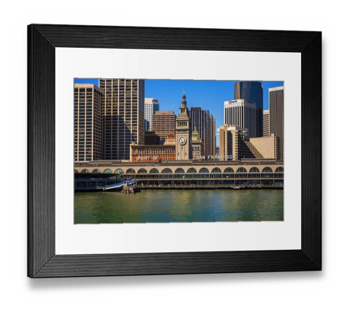 Framed Print : Downtown San Francisco from the San Francisco Bay, California, USA
