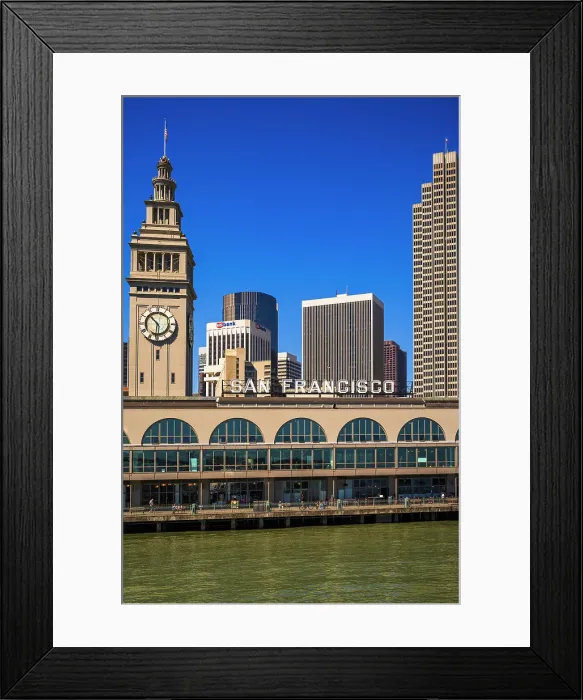 Framed Print : Downtown San Francisco from the San Francisco Bay, California, USA