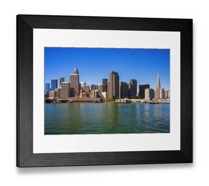Framed Print : Downtown San Francisco from the San Francisco Bay, California, USA