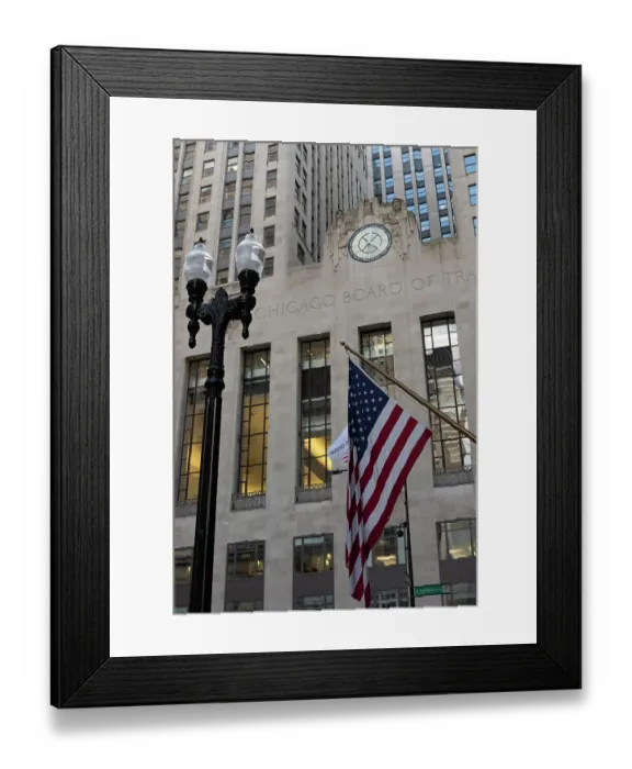 Framed Print : Chicago Board of Trade Building in Chicago Loop, Art Deco style built in 1930. (Editorial Use Only) Framed Print : Chicago Board of Trade Building in Chicago Loop, Art Deco style built in 1930. (Editorial Use Only)