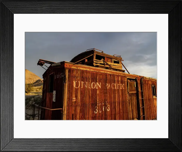 Framed Print : Rail car at Rhyolite Ghost Town near Beatty, Nevada, USA. (Editorial Use Only) Framed Print : Rail car at Rhyolite Ghost Town near Beatty, Nevada, USA. (Editorial Use Only)