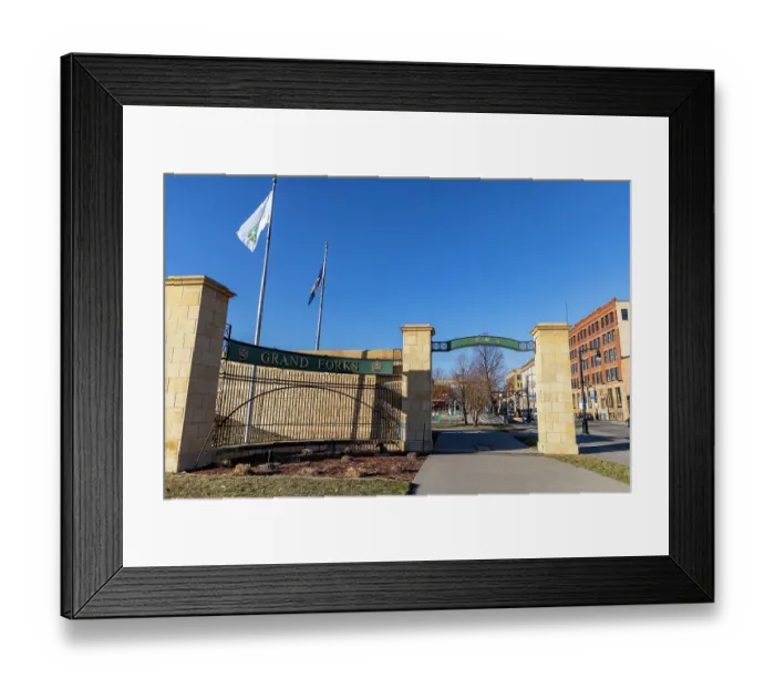 Framed Print : Downtown Grand Forks, North Dakota, USA. (Editorial Use Only) Framed Print : Downtown Grand Forks, North Dakota, USA. (Editorial Use Only)