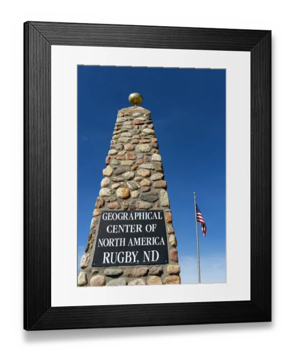 Framed Print : Geographical Center of North America in Rugby, North Dakota, USA. (Editorial Use Only) Framed Print : Geographical Center of North America in Rugby, North Dakota, USA. (Editorial Use Only)