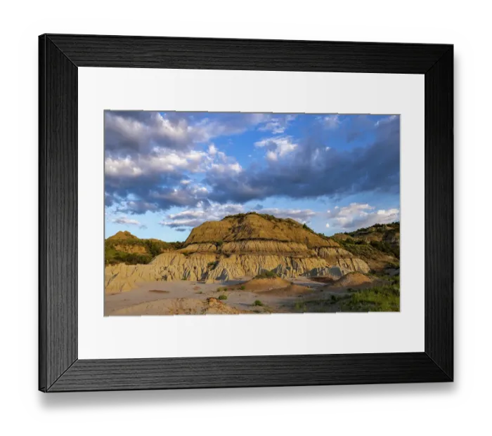 Framed Print : Badlands formations in Theodore Roosevelt National Park, North Dakota, USA. (Editorial Use Only) Framed Print : Badlands formations in Theodore Roosevelt National Park, North Dakota, USA. (Editorial Use Only)