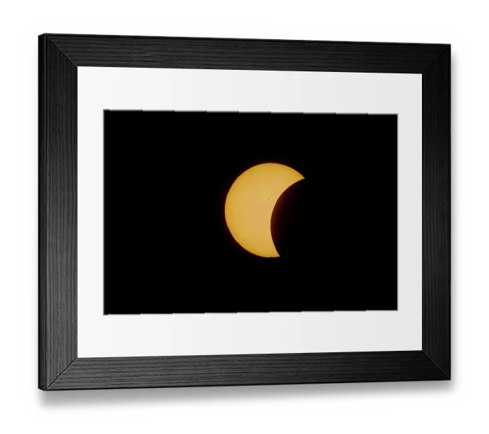 Framed Print : Solar eclipse, partial Framed Print : Solar eclipse, partial