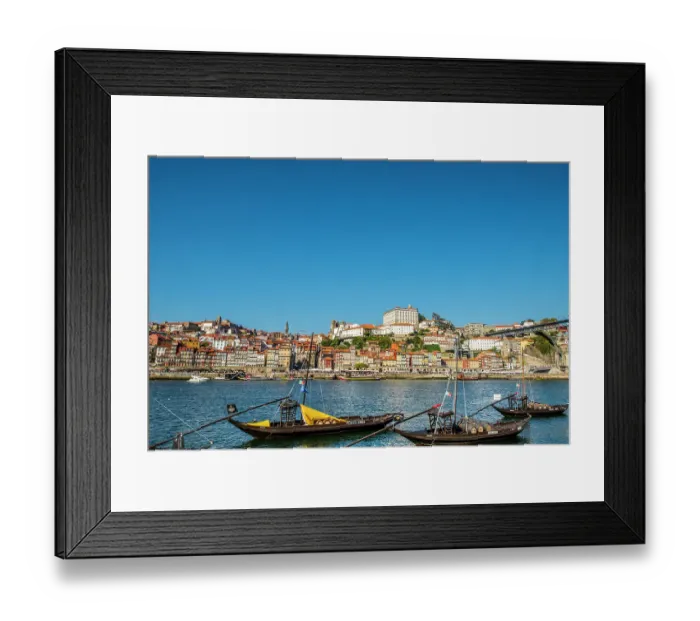 Framed Print : Rabelo boats on the Douro River, Porto, Portugal Framed Print : Rabelo boats on the Douro River, Porto, Portugal