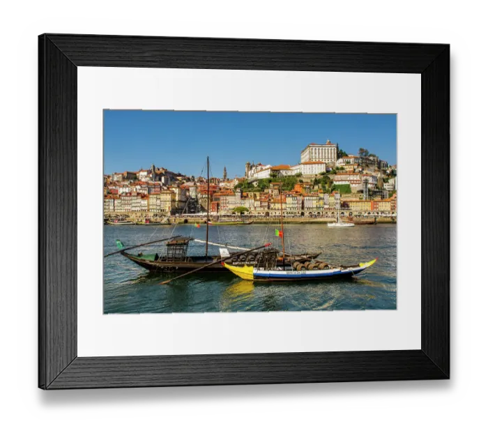 Framed Print : Rabelo boats on the Douro River, Porto, Portugal. (Editorial Use Only) Framed Print : Rabelo boats on the Douro River, Porto, Portugal. (Editorial Use Only)