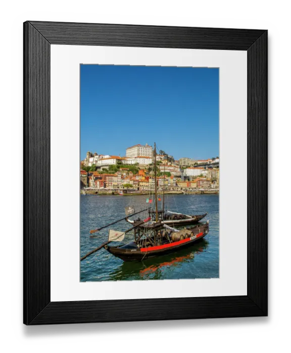 Framed Print : Rabelo boats on the Douro River, Porto, Portugal. (Editorial Use Only) Framed Print : Rabelo boats on the Douro River, Porto, Portugal. (Editorial Use Only)