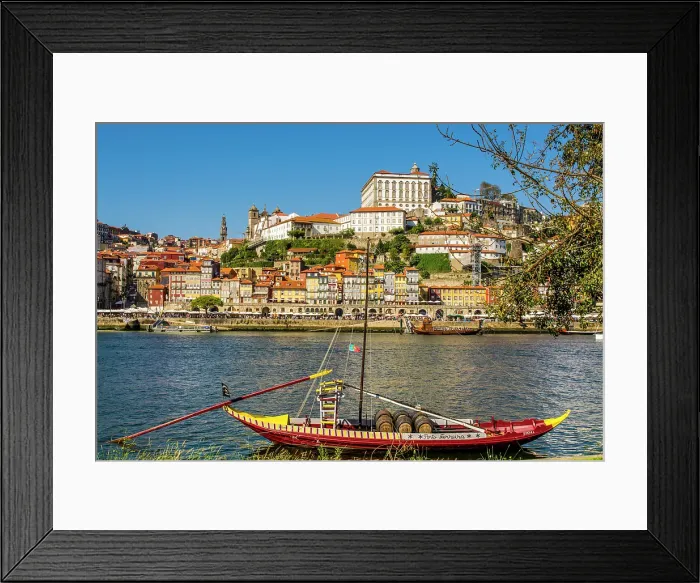 Framed Print : Rabelo boats on the Douro River, Porto, Portugal. (Editorial Use Only) Framed Print : Rabelo boats on the Douro River, Porto, Portugal. (Editorial Use Only)