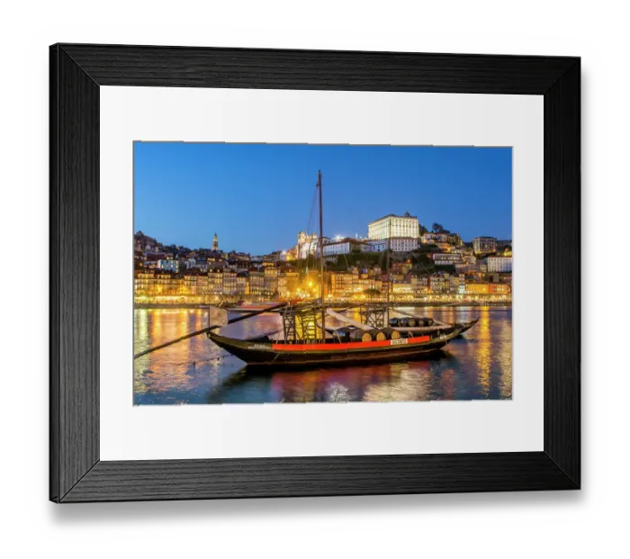 Framed Print : Rabelo boats on the Douro River, Porto, Portugal. (Editorial Use Only) Framed Print : Rabelo boats on the Douro River, Porto, Portugal. (Editorial Use Only)