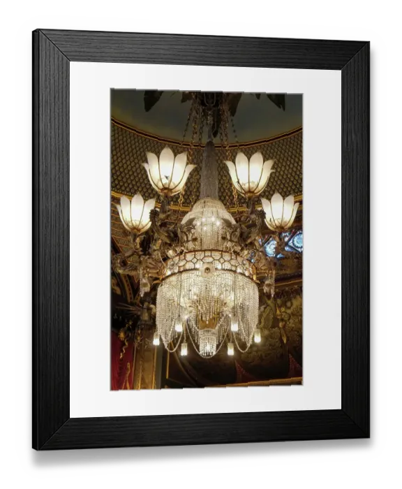Framed Print : Brighton, England, United Kingdom. Royal Pavillion and Gardens, interior with opulent Asian design and decor. (Editorial Use Only)