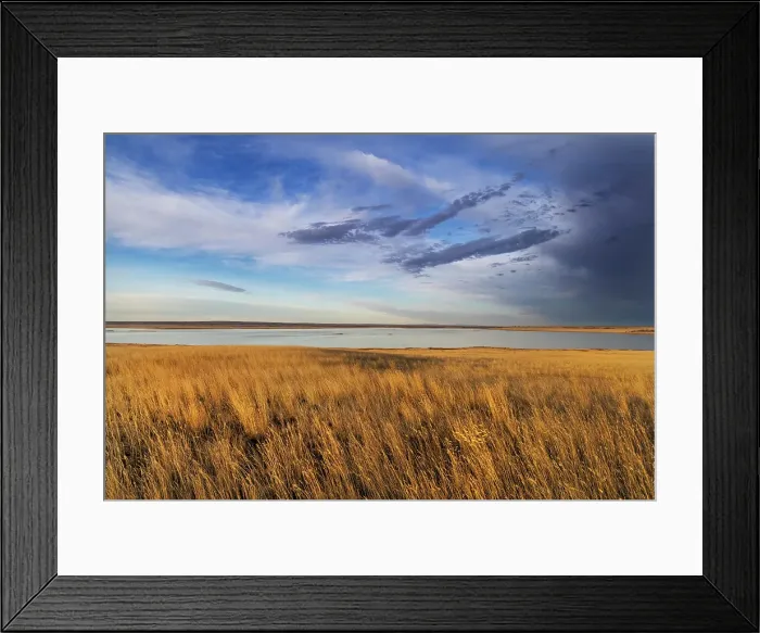 Framed Print : Prairie grasslands and Lake Bowdoin at Bowdoin National Wildlife Refuge near Malta, Montana, USA. (Editorial Use Only) Framed Print : Prairie grasslands and Lake Bowdoin at Bowdoin National Wildlife Refuge near Malta, Montana, USA. (Editorial Use Only)