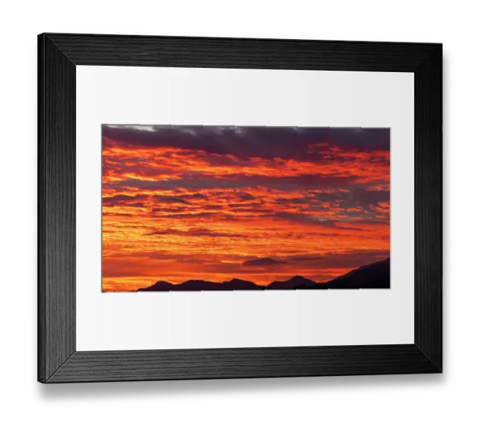 Framed Print : Stunning sunrise skies over Palm Springs, California, USA