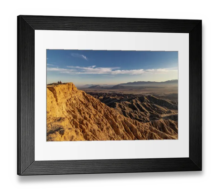 Framed Print : Badlands formations from Fonts Point in the Anza Borrego State Park, California, USA