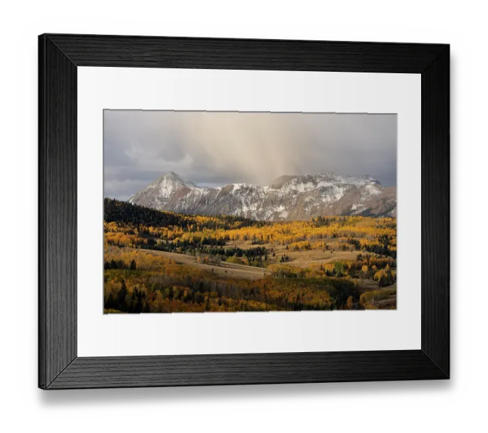 Framed Print : USA, Colorado, San Miguel Mountains. Snowy mountains and forest landscape. ©Don Grall / Jaynes Gallery / DanitaDelimont.com Framed Print : USA, Colorado, San Miguel Mountains. Snowy mountains and forest landscape. ©Don Grall / Jaynes Gallery / DanitaDelimont.com